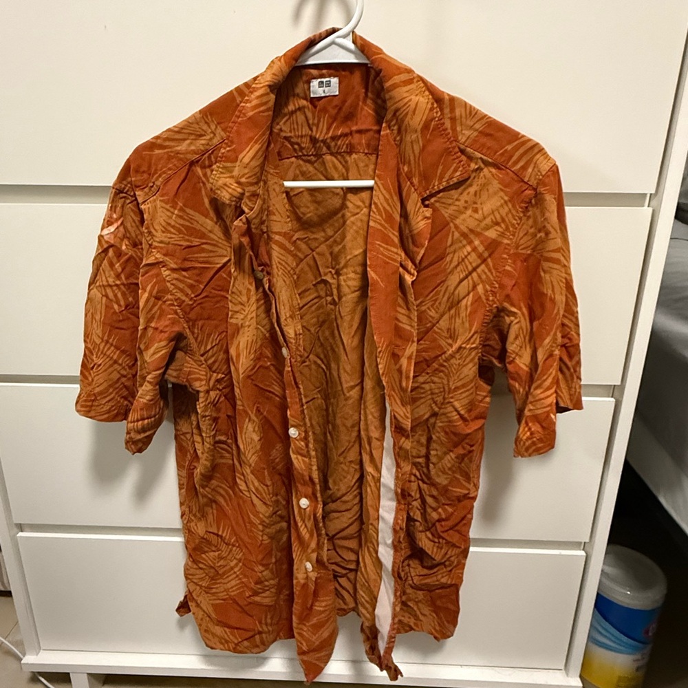 Men's Orange Tropical Shirt